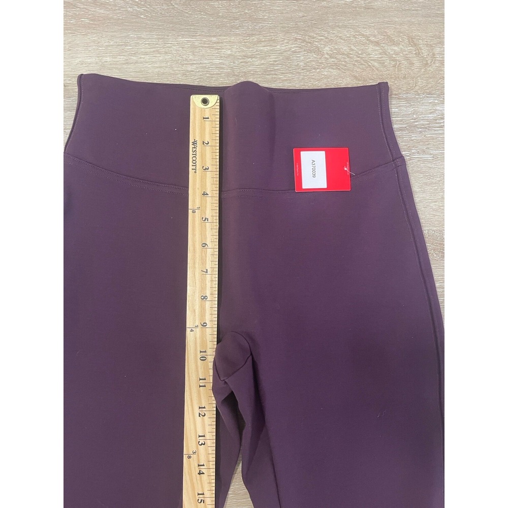 Spanx Ankle Length Ponte Hem Slit Leggings Tall Brandywine Small A370039 - Picture 8 of 12